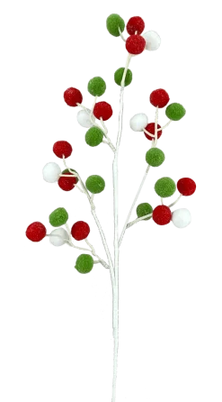 28” Felt Ball Spray - Red/White/Green