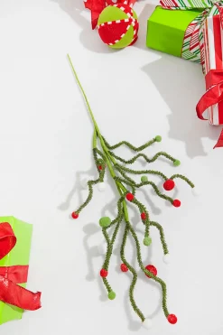 31” Felt Ball Twig Spray