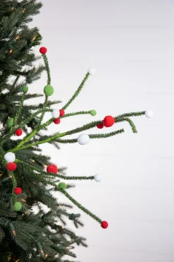 31” Felt Ball Twig Spray