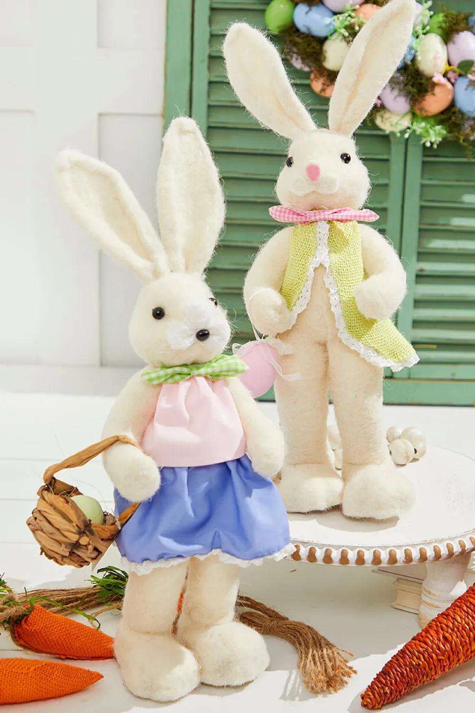 17" Felt Bunny with Egg