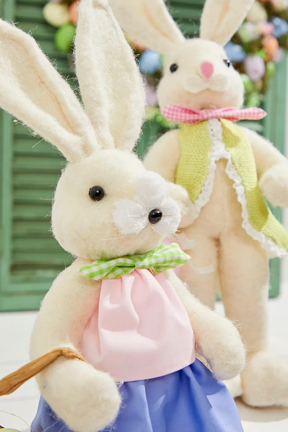 17" Felt Bunny with Egg