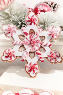 8" Felt Sugar/Spice Snowflake