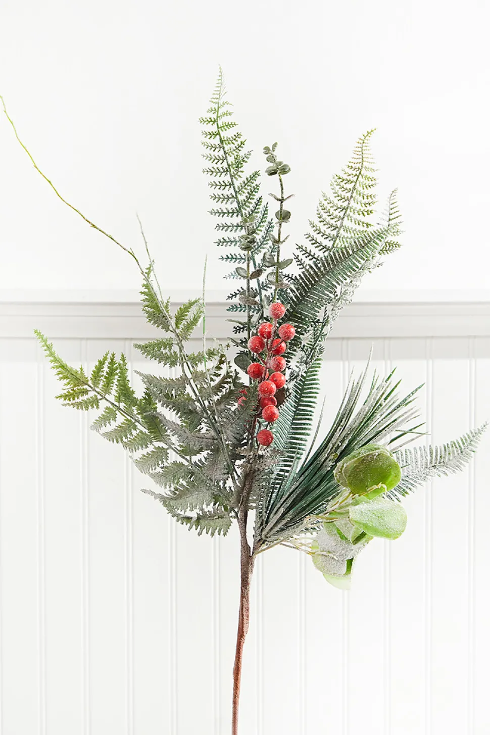 32" Flocked Fern Spray
