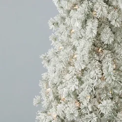 6.5' Flocked Winter Fir Tree with 250 Warm White LED Lights