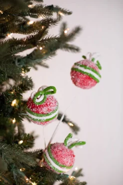 22” Frosted Ball Spray - Red/Green/White