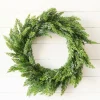 22" Frosted Cedar Wreath
