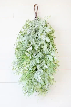 36" Frosted Fern Swag