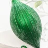 4" - 6.5" Frosted Green Glass Ornament