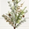 28” Frosted Mixed Pine Glitter Berry Spray