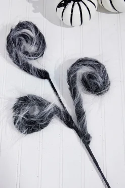 30” Furry Spiral Curly Spray - Black/White