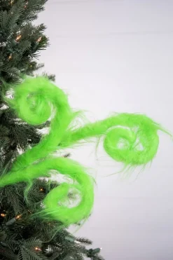 30” Furry Spiral Curly Spray - Green