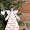9.25” Galvanized Angel with Words Ornament