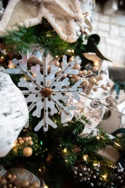 8” Galvanized Metal Snowflake Ornament