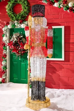 8' Giant Nutcracker with Red Jacket