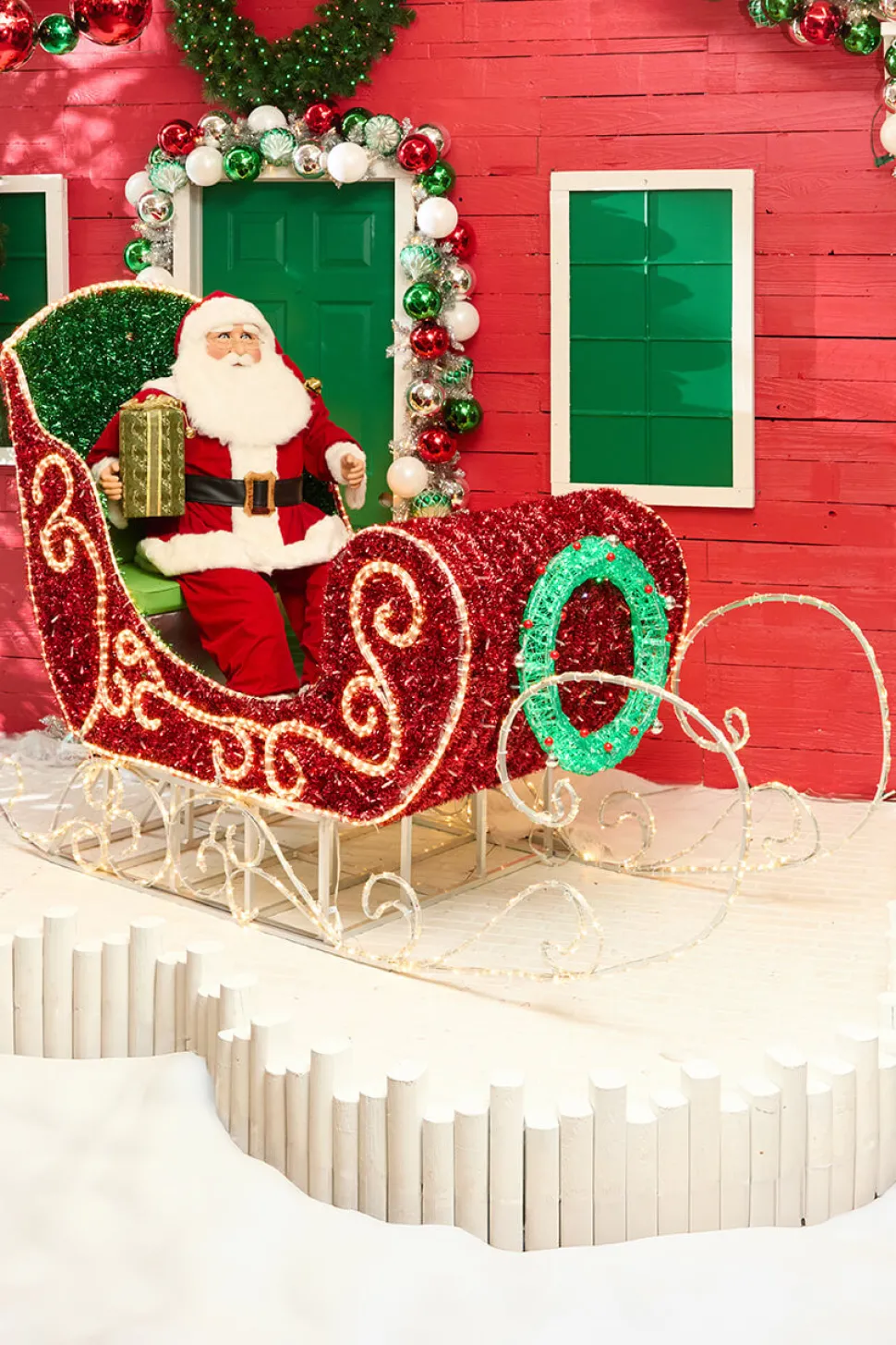 6' Giant Red Christmas Sleigh