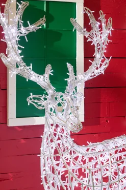 6' Giant Silver Reindeer