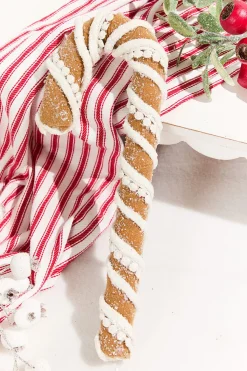12" Gingerbread Candy Cane Ornament