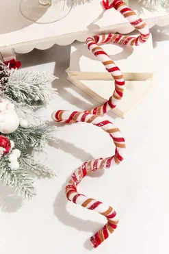 60" Gingerbread Candy Stripe Garland