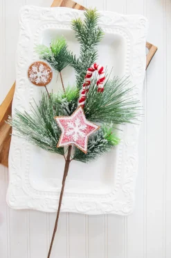 26” Gingerbread Cookie Pine Spray