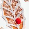 24” Gingerbread Leaf Stem with Red Berries