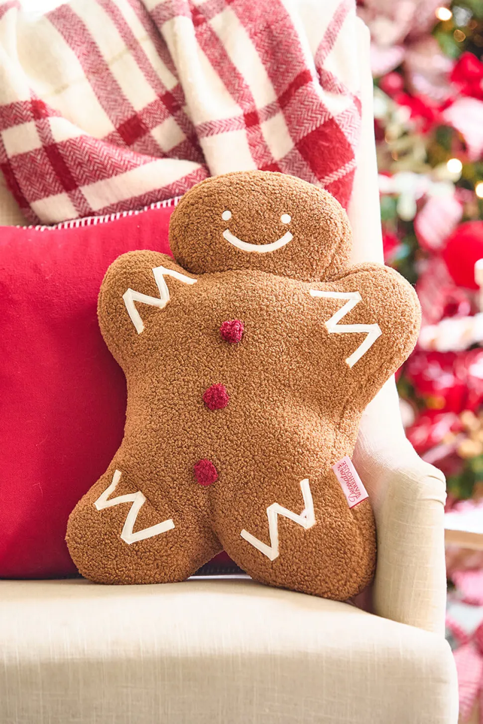 Gingerbread Man Pillow 18" x 13"