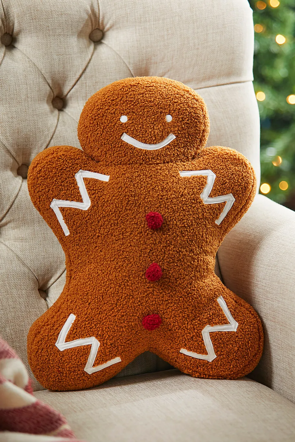 Gingerbread Man Pillow 18" x 13"