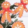 27” Gingerbread Spray with Peppermint Outline