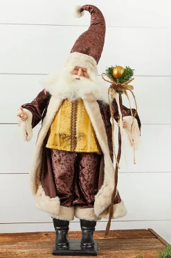 26” Glamour Christmas Woodland Santa Figure