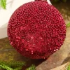 4" Glass Ball Ornament - Red