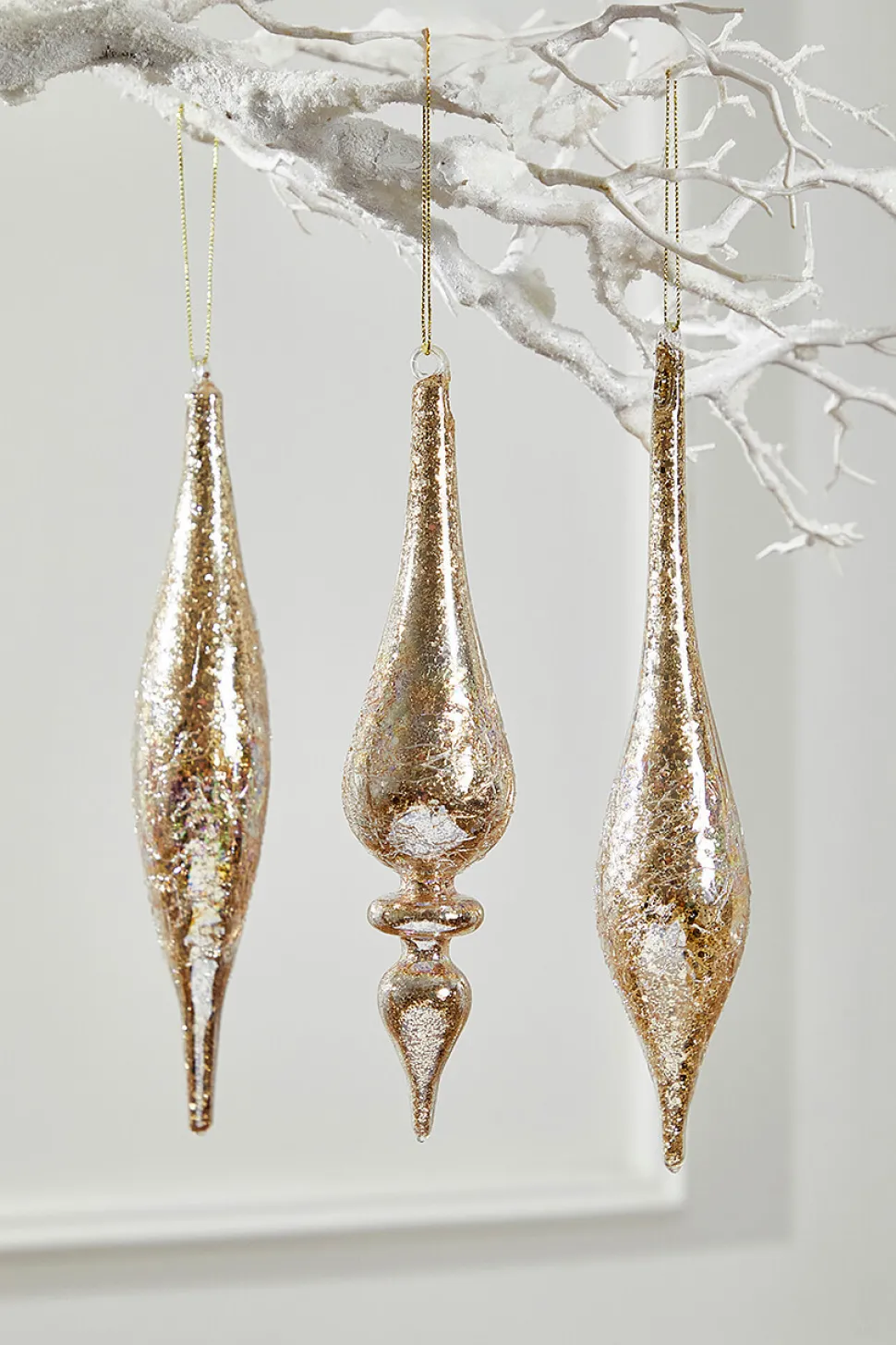 9" Glass Drop Ornament