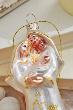5” Glass Holy Family Ornament