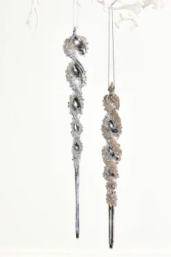 7.5" Glass Icicle Ornament