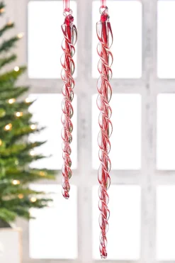 16.5" Glass Icicle Ornament