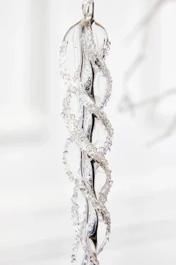 9" Glass Icicle Ornament - Medium