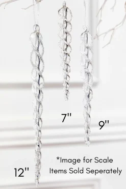 7" Glass Icicle Ornament - Small