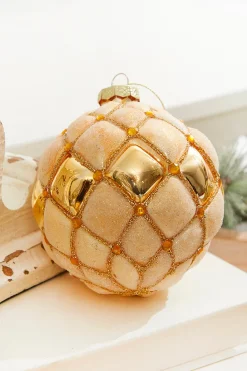 4” Glass Jewel Ball Ornament