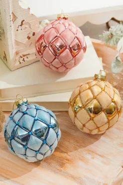 4” Glass Jewel Ball Ornament