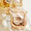 8" Glass La Vie Vintage Santa with Child Ornament