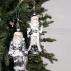 6.5" Glass Santa Ornament