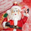 5” Glass Santa Ornament