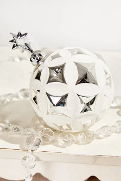 5” Glass Star Faceted Ornament