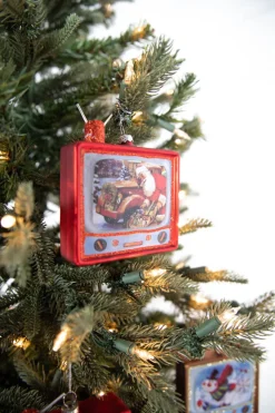 4” Glass Vintage Television Ornament