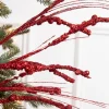 33” Glitter Berry Spray- Red