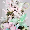 29” Glitter Crabapple Spray - White