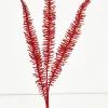 35" Glitter Fern Spray - Red