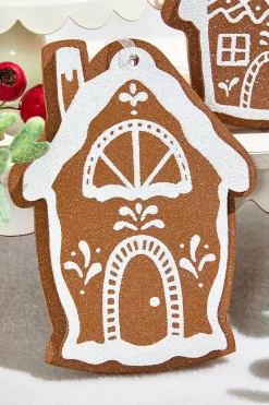 8" Glitter Gingerbread House Ornament