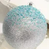 6" Glitter Hanger Ball - Silver