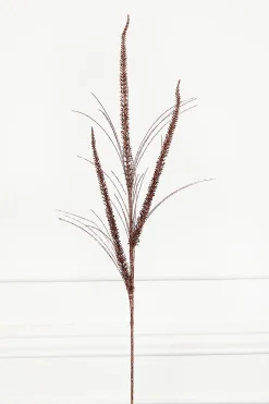 34" Glitter Mica Triple Spike Grass Spray - Copper