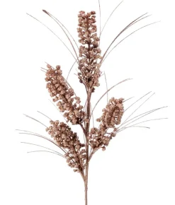 27” Glitter Mini Berry Grass Christmas Sprays - Champagne