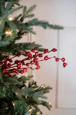 30” Glitter Mini Pomegranate Spray - Red